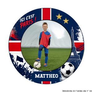 Photo comestible Paris ronde 20 cm