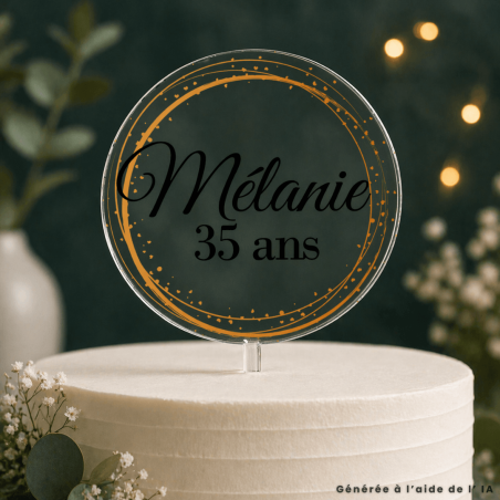 cake-topper-rond-personnalisé -transparent