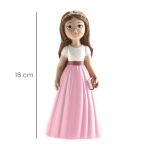 figurine gateau de communion fille 16 cm