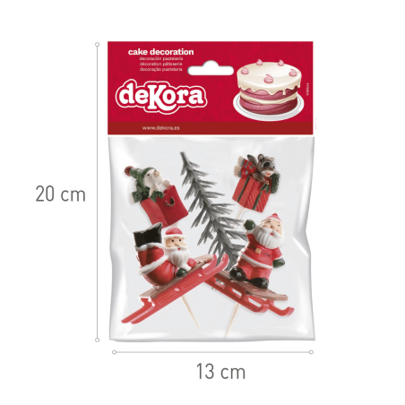 lot de 6 decors non comestibles pour buche de noel