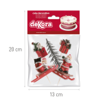 lot de 6 decors non comestibles pour buche de noel