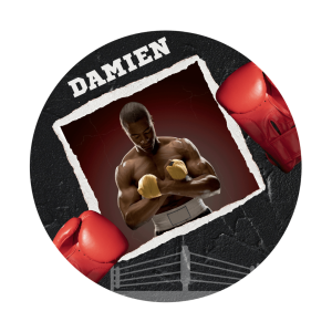 Photo comestible ronde 20cm boxe à personnaliser