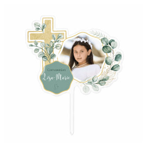 Cake topper communion personnalisable