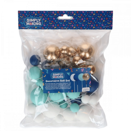 lot de 32 boules pour décorer un gâteau de baby shower
