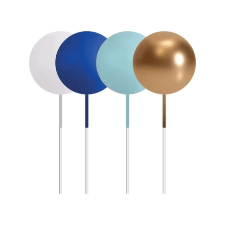 boules de décoration bleues, blanches et or