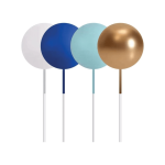 boules de décoration bleues, blanches et or