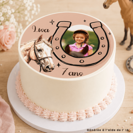cake-design-theme-cheval-avec-photo-personnalisée