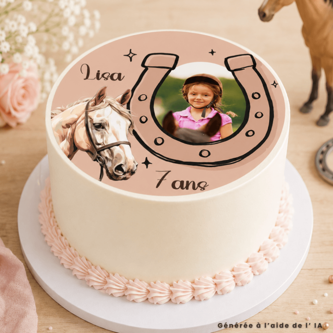 cake-design-theme-cheval-avec-photo-personnalisée