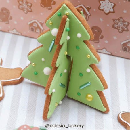 Emporte-pièces sapin 3D pour biscuits et sablés de noël