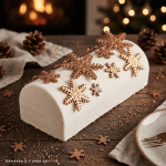 Flocons de neige bronze pour gâteau et bûche de Noël x12