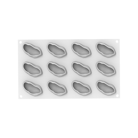 Moule trompe œil pistache en silicone x12 - Silikomart