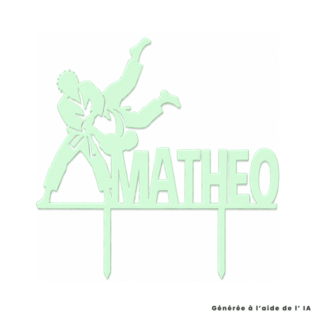 cake-topper-judo-vert-clair