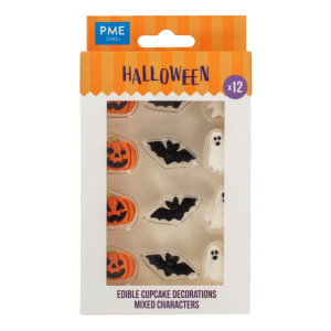 decors en sucre halloween - citrouille, fantome et chauve souris
