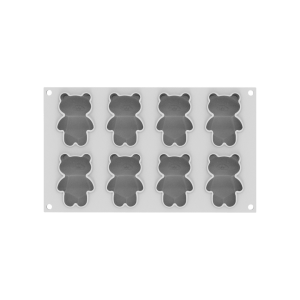 Moule silicone oursons de Silikomart pour 8 gâteaux