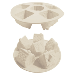 moule silicone 3d chalets de noel 6 empreintes