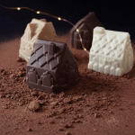 moule 3d en silicone village de noel pour gâteaux individuels
