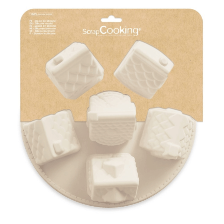 moule silicone 3d chalet de noel scrapcooking