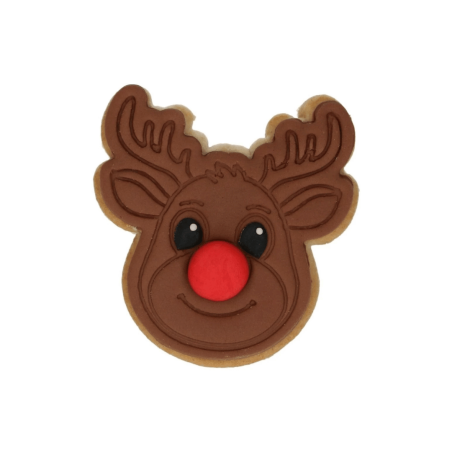 biscuit de noel décoré tete de renne