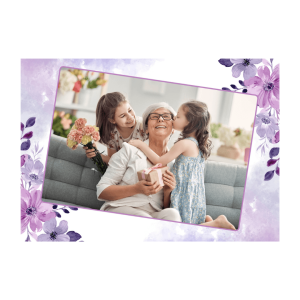 Photo comestible Fleur violette A4