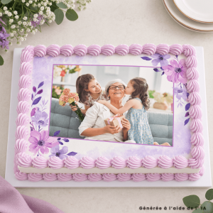Impression-comestible-Fleur-violette-A4
