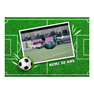 Feuille de sucre Terrain de foot à personnaliser A4
