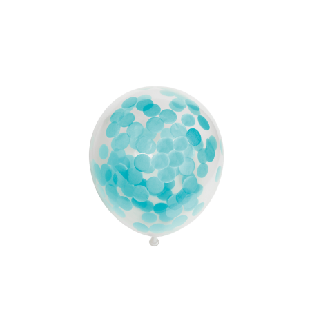 ballon gender reveal confettis bleus