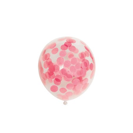 ballon confetti rose pour gender reveal x6