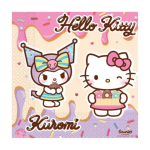 20 serviettes en papier hello kitty kuromi