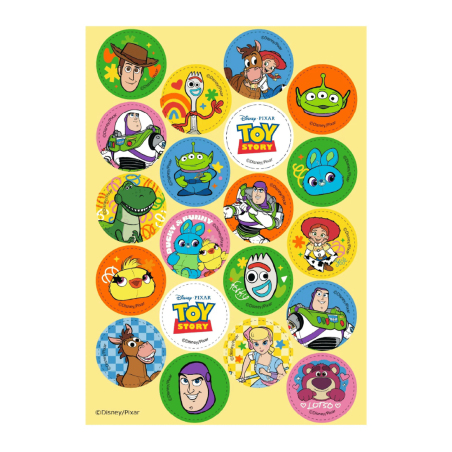 mini disque azyme toy story - 20 decors sans gluten, sans lactose