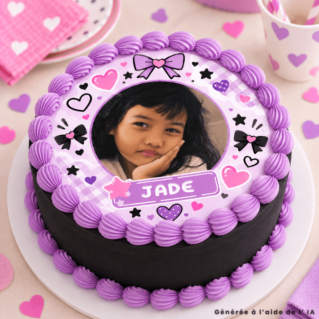 Gateau-rond-personnalisable-kawaii