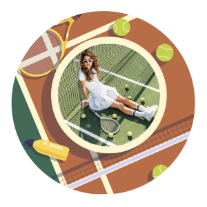 Photo comestible tennis ronde 20 cm