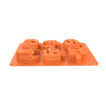 moule en silicone pour 6 gateaux halloween citrouille et tete de mort