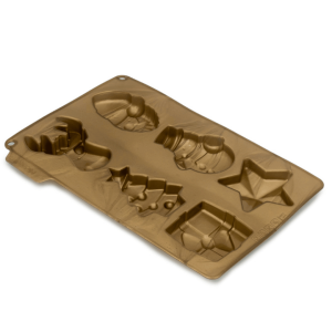 Moule pour 6 gâteaux individuels de Noël en silicone