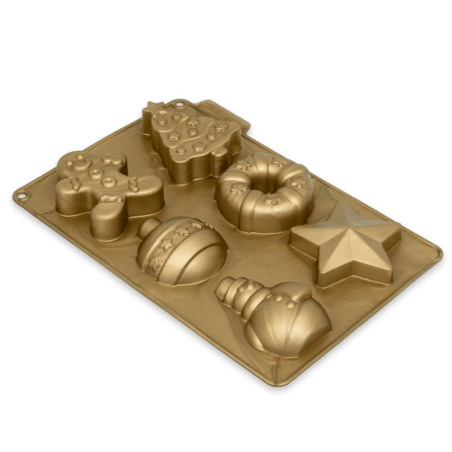 moule pour 6 gateaux de noel festifs en silicone