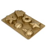 moule pour 6 gateaux de noel festifs en silicone