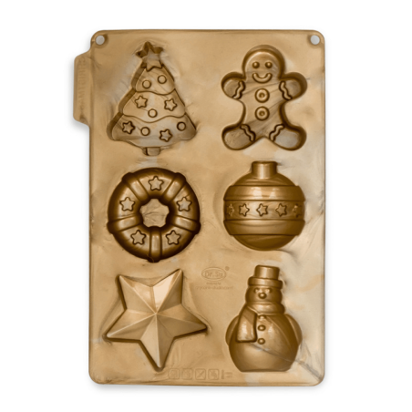 moule pour 6 gateaux individuels de noel cecoa paris