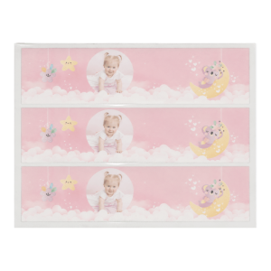 Contour bébé fille personnalisable pour gâteau