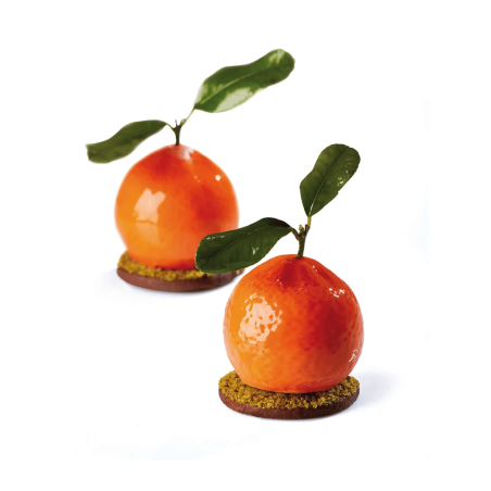 Moule silicone 3D pour gâteau mandarine trompe œil