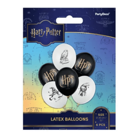 ballons noirs et blancs harry potter
