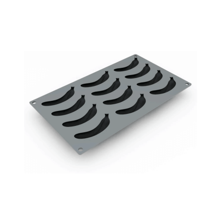Moule trompe oeil en silicone pour gâteau banane x12