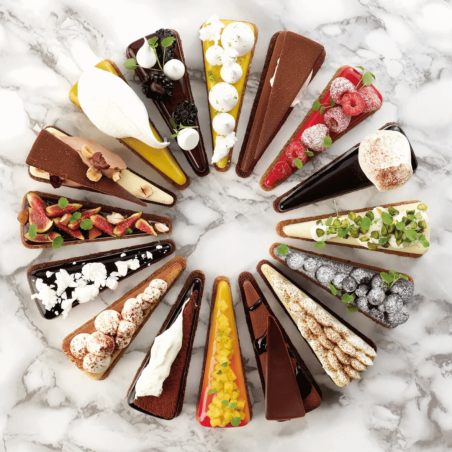 desserts individuels en 3d parts de tarte