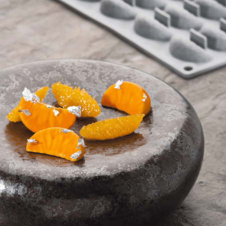 mini entremets 3D en trompe l'oeil mandarines