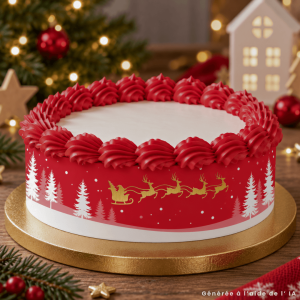 gateau-noel-contour-en-sucre-comestible-rouge