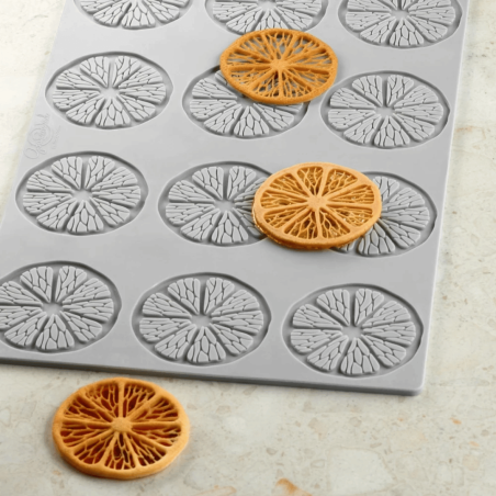 moule en silicone citrus de pavoni italia - rondelles de citron