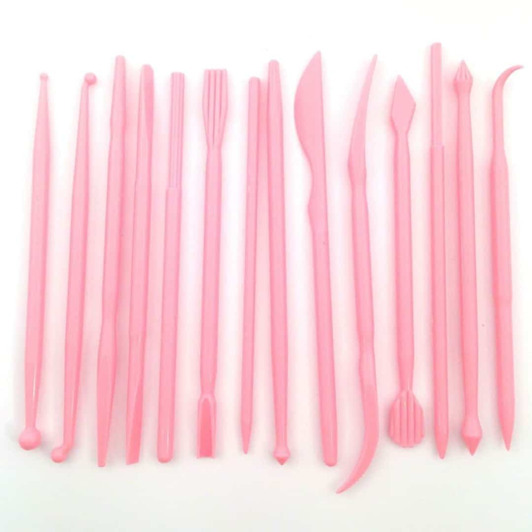 Juego de 14 mini herramientas de doble cabeza para pasta de azúcar