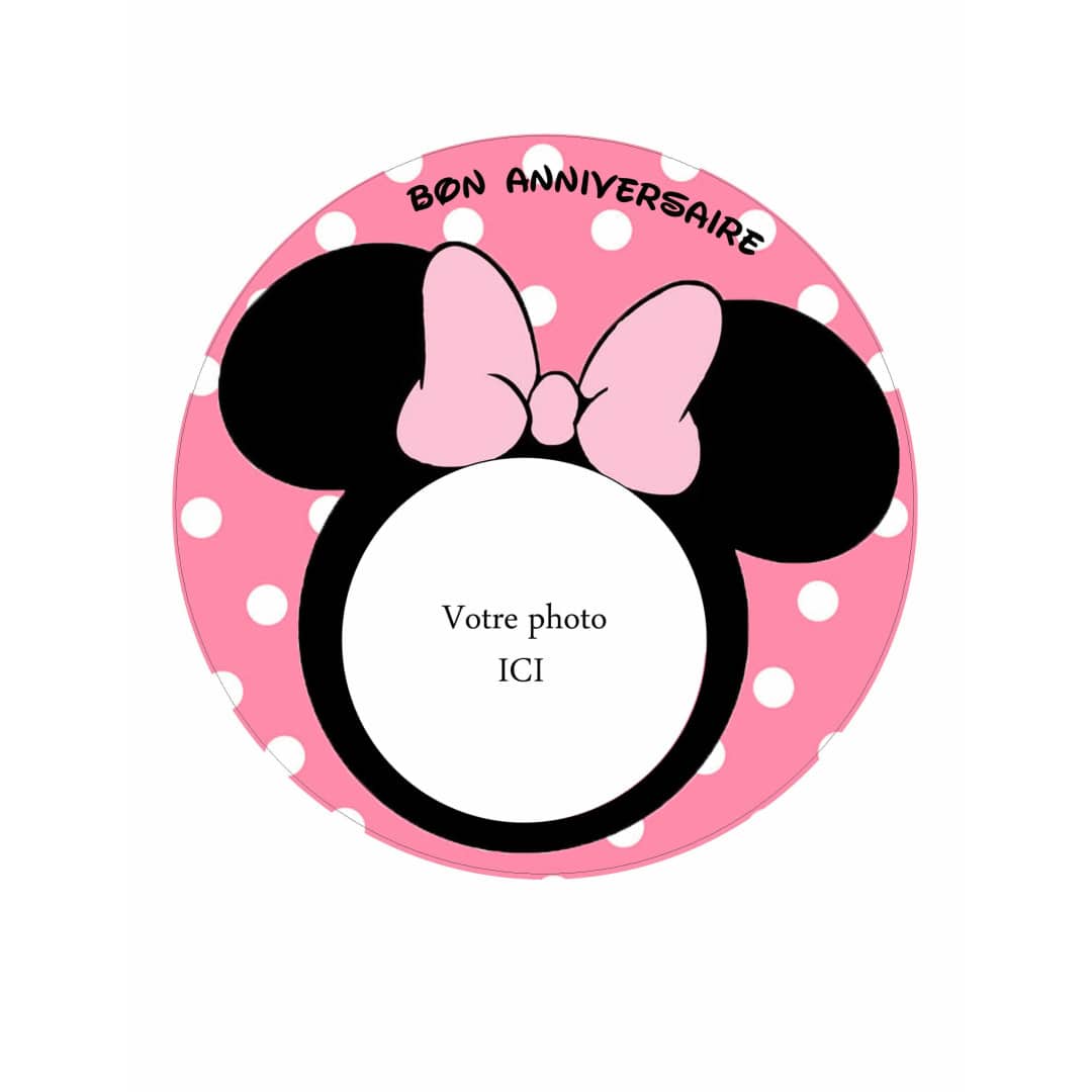 Décoration Gâteau Mickey Mouse Rond Comestible 20 Cm - Dekora Sous Licence Officielle