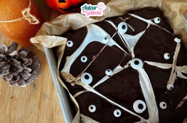 Brownie chocolat toile d'araignée recette pour halloween (1)