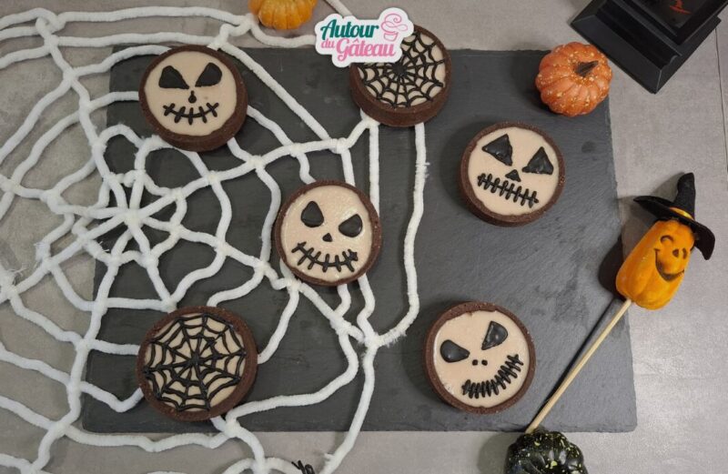 Tartelette halloween jack Skellington au chocolat