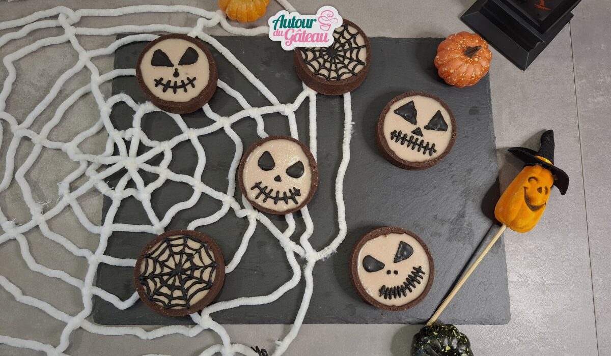 Tartelettes halloween jack skellington au chocolat