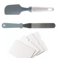 Set De 6 Spatules à Gâteau LIERFIS - Grattoirs à Pâtisserie Multifonctions - Rouge